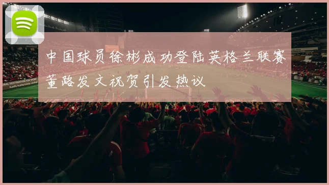 中国球员徐彬成功登陆英格兰联赛董路发文祝贺引发热议